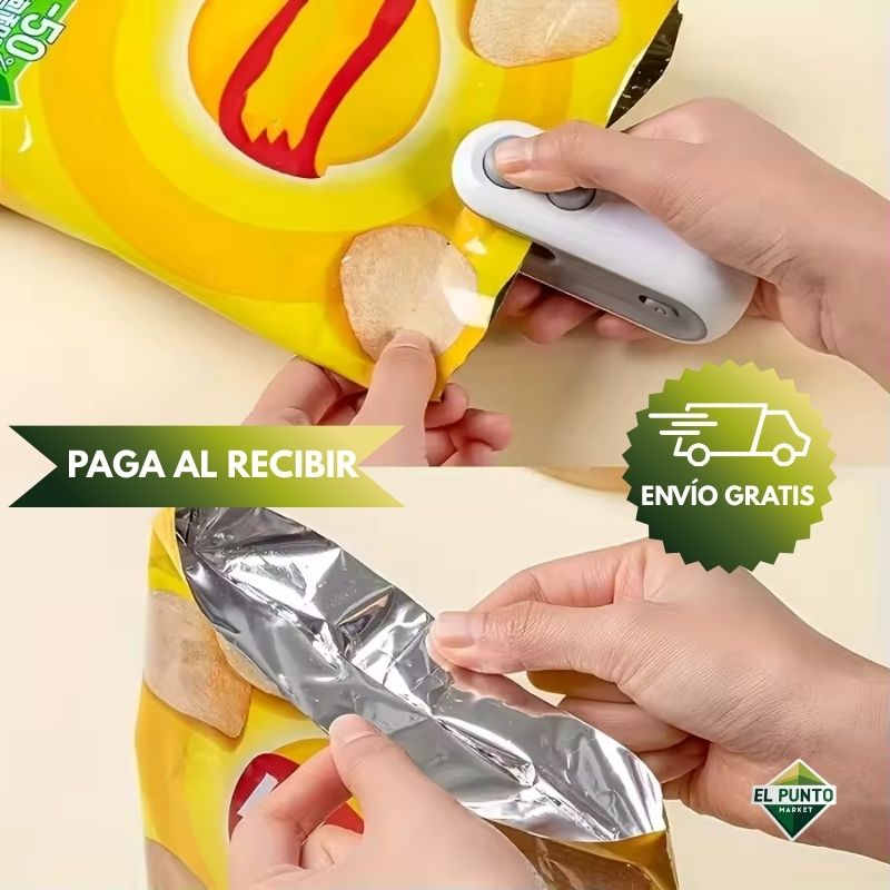 Mini Sellador Portátil Para Bolsas - Mantén Tus Alimentos Frescos por Más Tiempo
