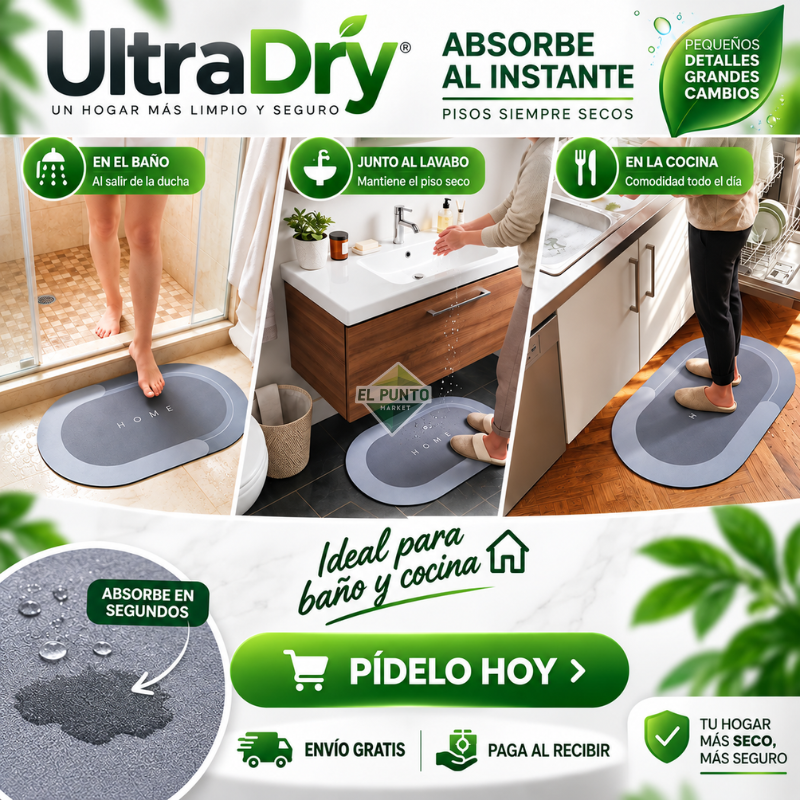 Set de 3 UltraDry – Tapete Absorbente Antideslizante