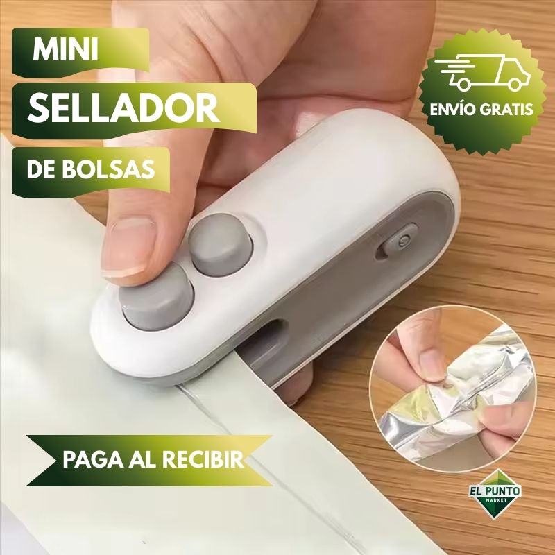 Mini Sellador Portátil Para Bolsas - Mantén Tus Alimentos Frescos por Más Tiempo
