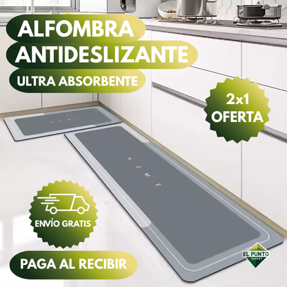 Alfombras De Cocina Antideslizante Ultra Absorbente - ¡Basta de pisos mojados y resbalones en tu cocina!