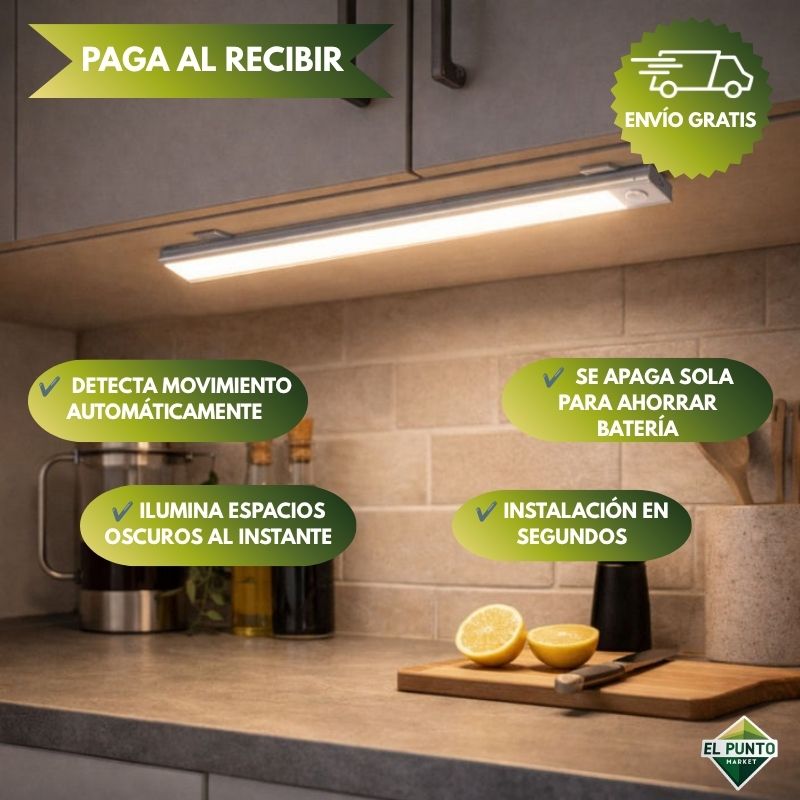 Barra Luz LED Con Sensor De Movimiento