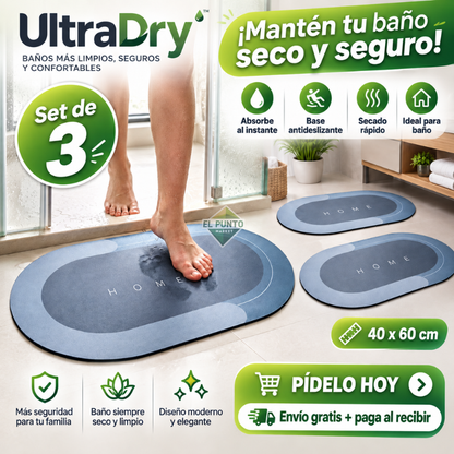 Set de 3 UltraDry – Tapete Absorbente Antideslizante