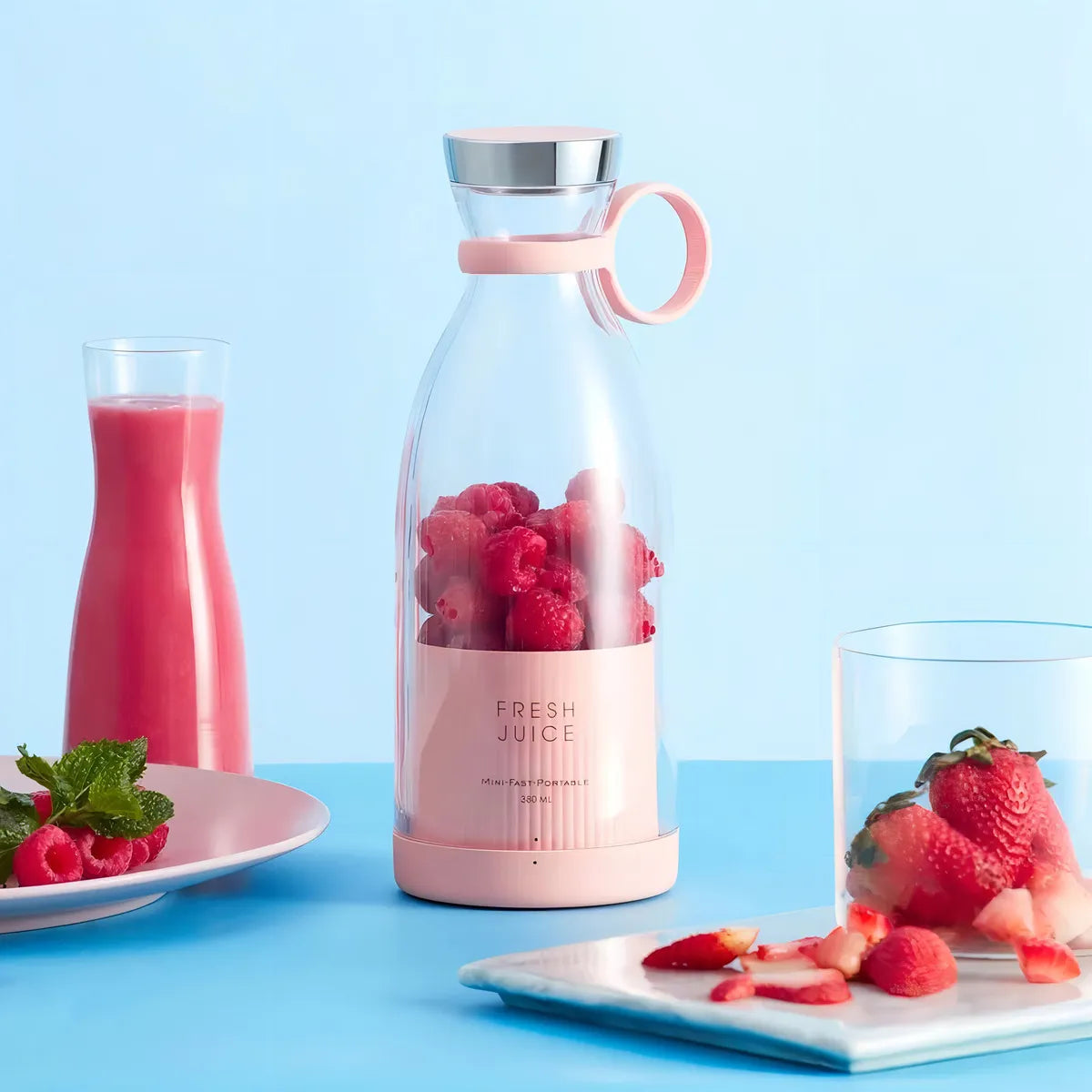 Mini Licuadora Portatil - ¡Prepara tus Jugos y Batidos Frescos en Segundos!