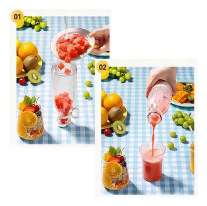 Mini Licuadora Portatil - ¡Prepara tus Jugos y Batidos Frescos en Segundos!