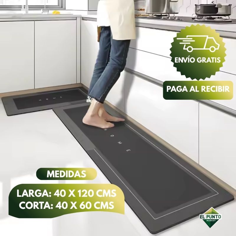 Set 2 Alfombras De Cocina Antideslizante Ultra Absorbente