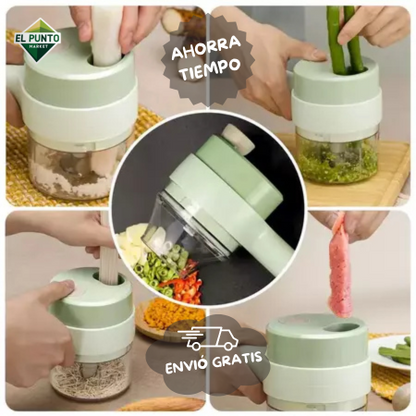 🥕 Picador Eléctrico Inalámbrico – ¡Corta, pica y ahorra tiempo en segundos! ⚡